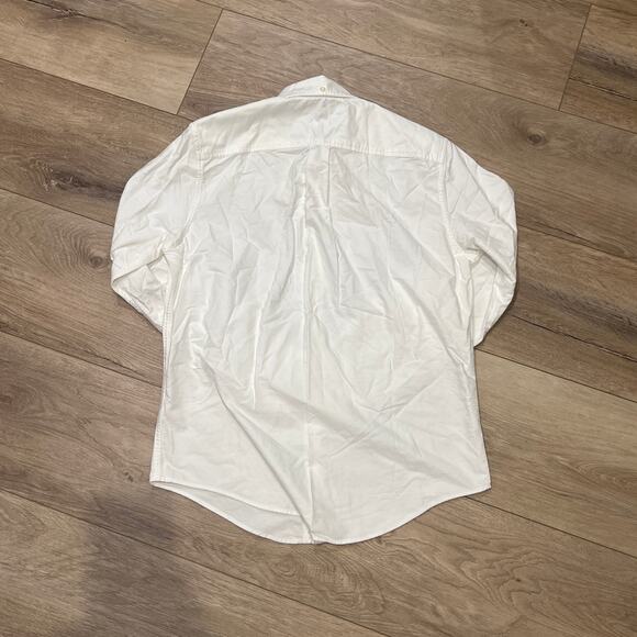 TOMMY HILFIGER Men's Regular Fit Stretch Oxford Shirt Size M In White - Picture 4 of 7